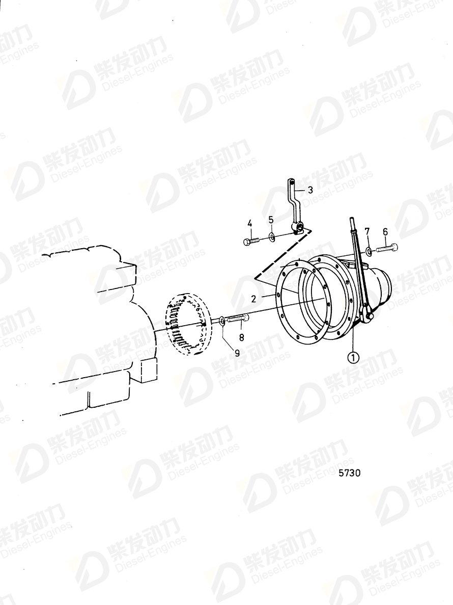 VOLVO Hexagon screw 959644 Drawing